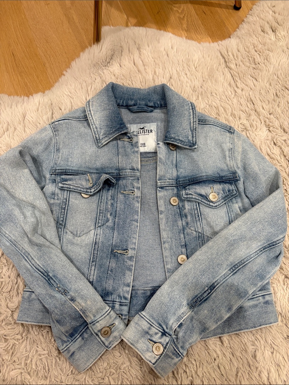 Hollister Light Wash Blue Denim Jacket